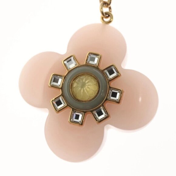 LOUIS VUITTON Porte Cles Fleur Etoile Key Holder metal Pink M66456 Auth 130592 - Picture 3 of 6